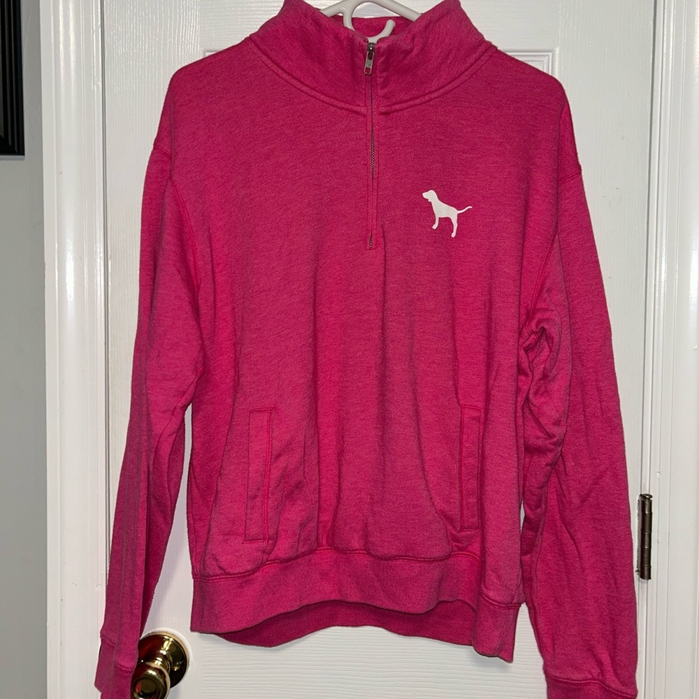 Pink Victorias Secret Quarter-Zip Pullover